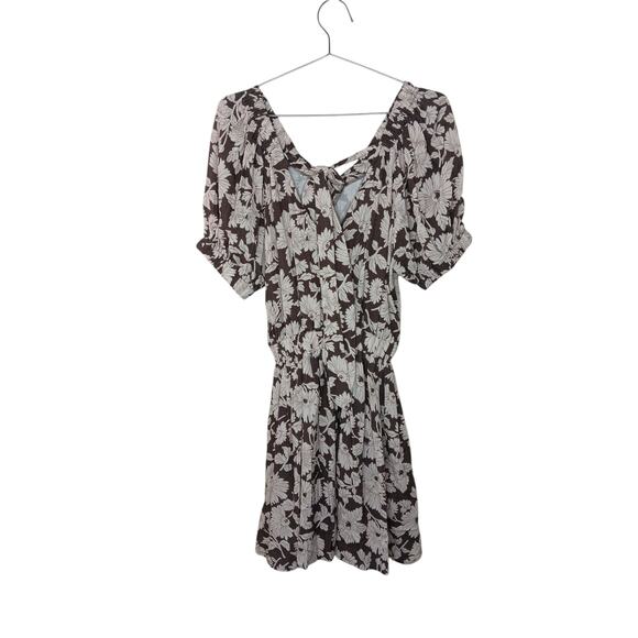 New with Tags Easel Brown Floral Dress V-Neck Small - Picture 9 of 13